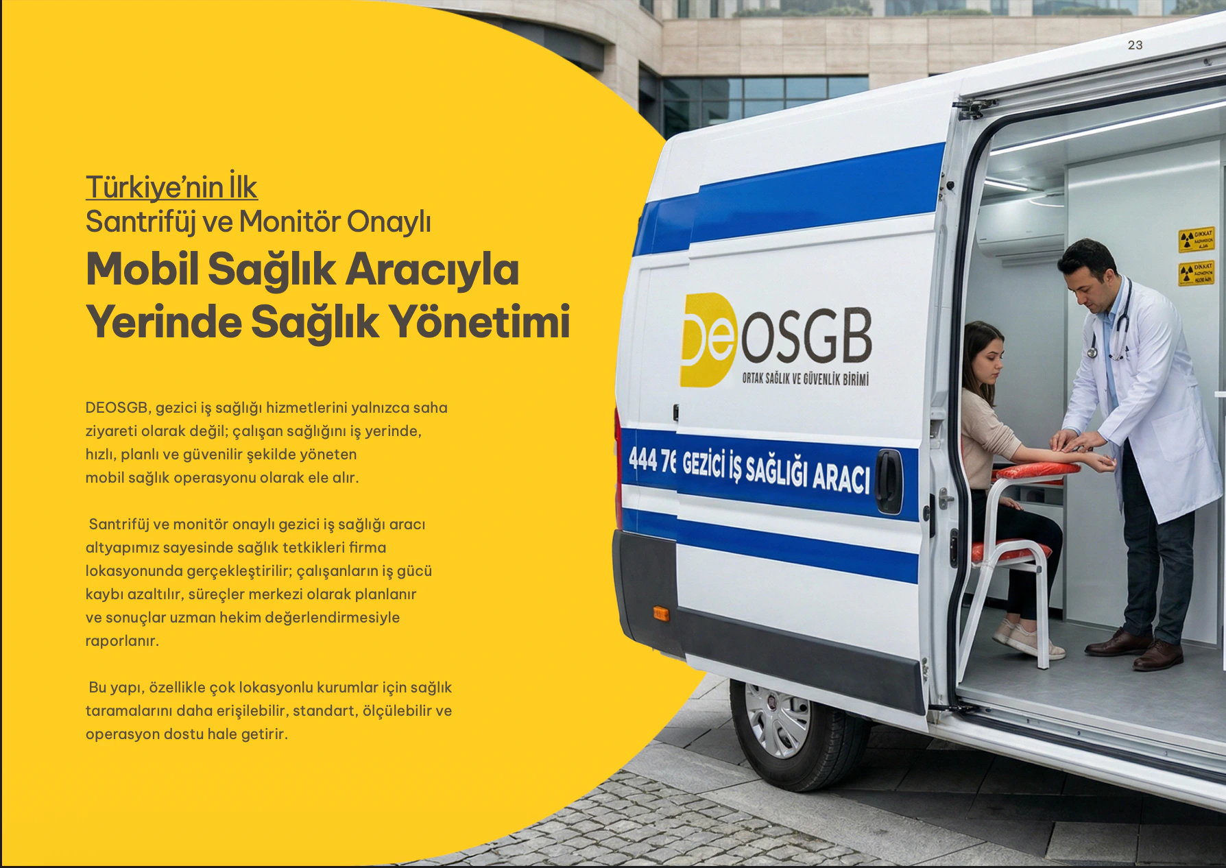 Mobil Sağlık Aracıyla Yerinde Sağlık Yönetimi